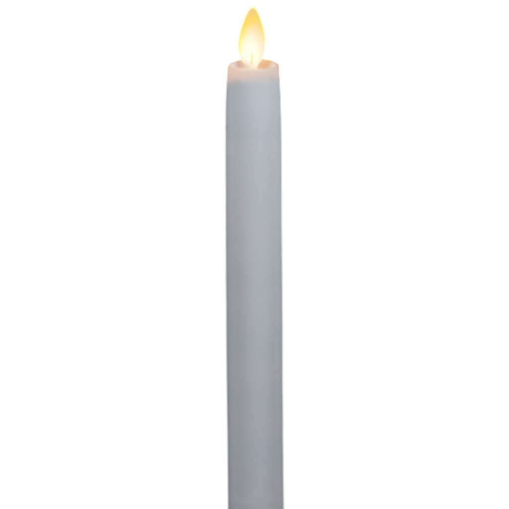 White LED Resin - 2 Piece Taper Candle Set
