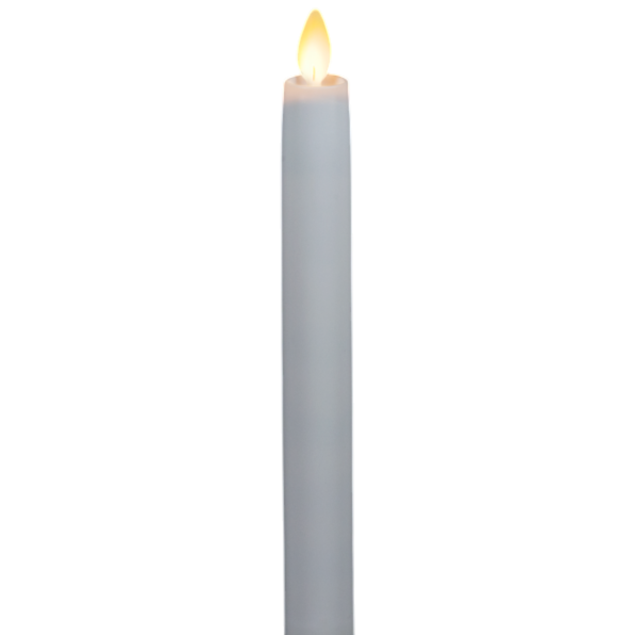 White LED Resin - 2 Piece Taper Candle Set