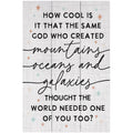 Mountains Oceans And Galaxies Wood  Sign