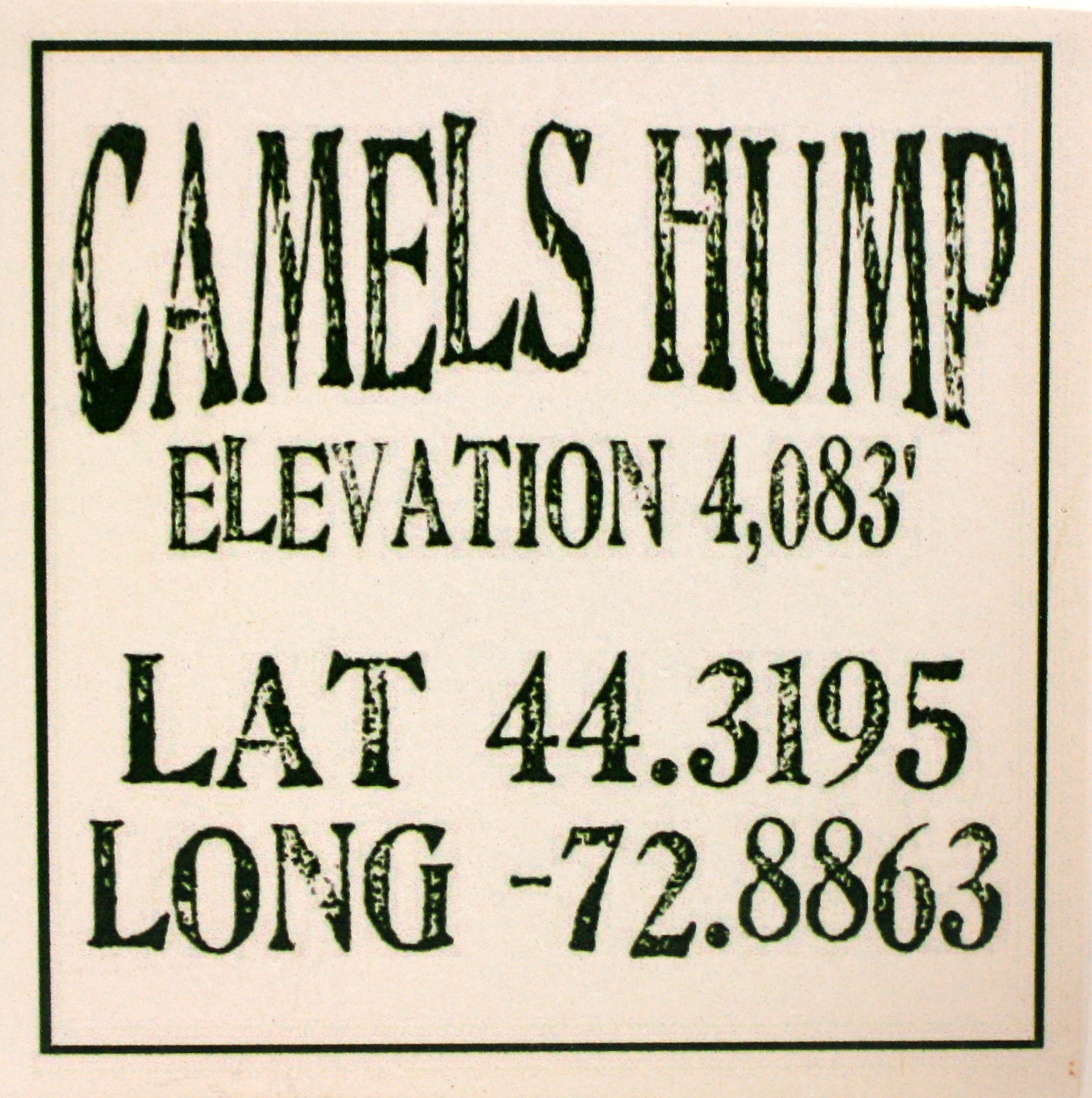Local Towns Ceramic Coaster - Camels Hump