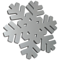 Wood Snowflake Design Riser Silver