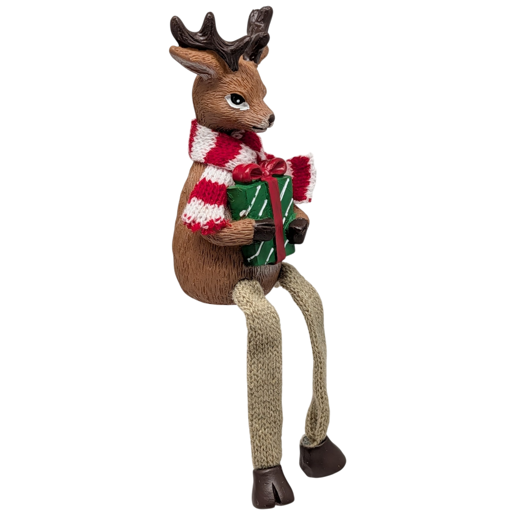 Reindeer Shelfsitter Holding Present