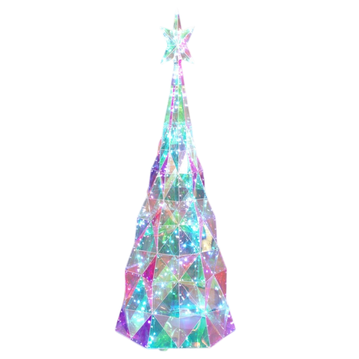 USB Lighted Holographic Holiday Tree with Remote Control - 48 Inch