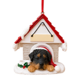 Ceramic Doghouse Ornament - Rottweiler