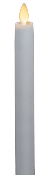 White LED Resin - 2 Piece Taper Candle Set