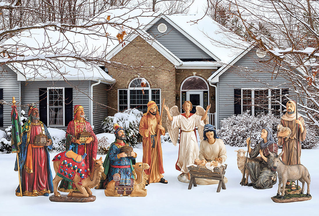 Outdoor Nativity Set - 12 Piece - 58" tall