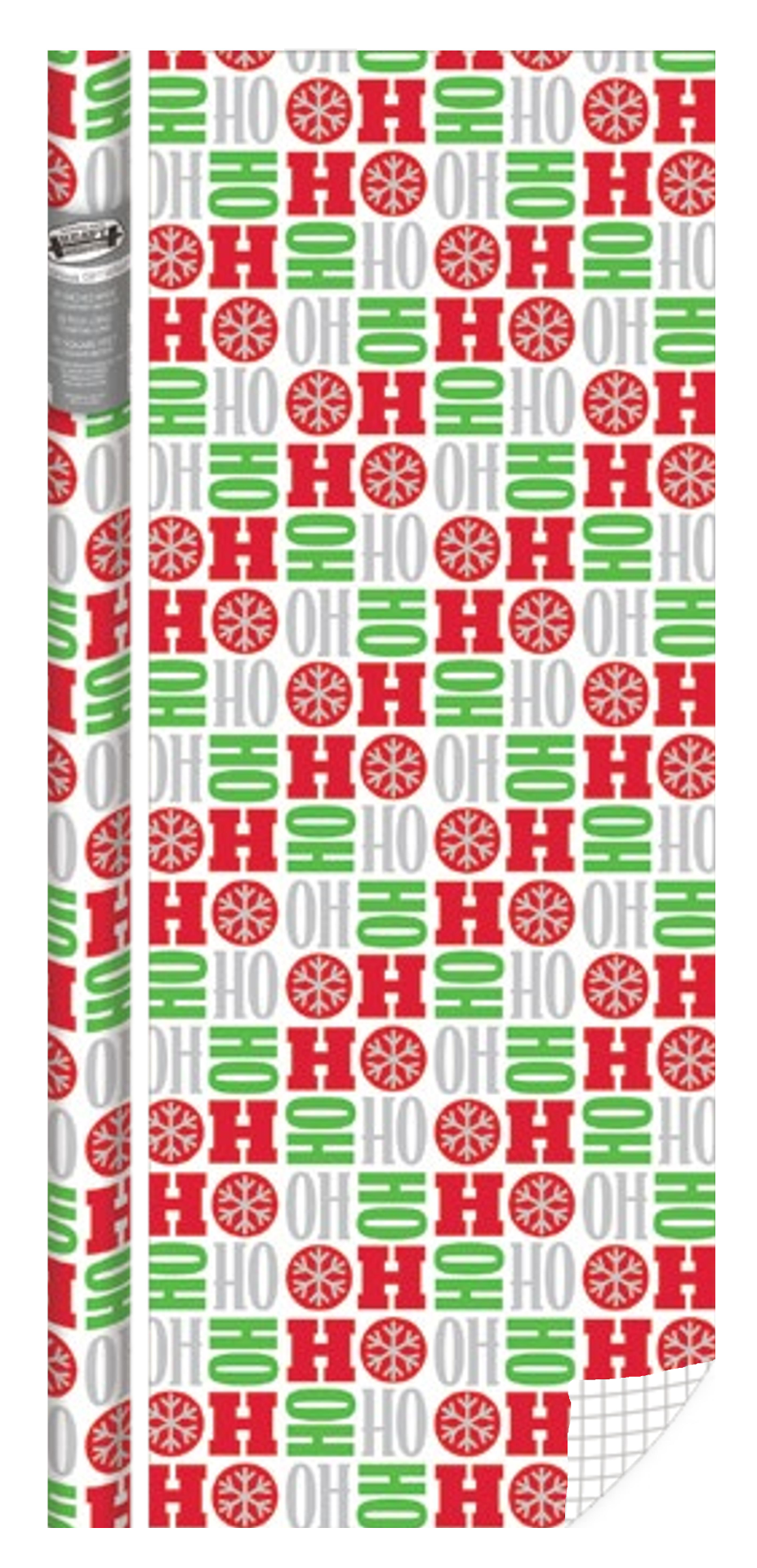 Holiday Foil Roll Wrap - 30" x 120" - Ho Ho Ho
