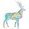 Outdoor Lighted Holographic Holiday Deer - 57 Inches tall