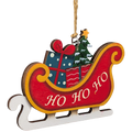 Santa's Sleigh of Wonders: Hand-Painted Plywood Ornament
