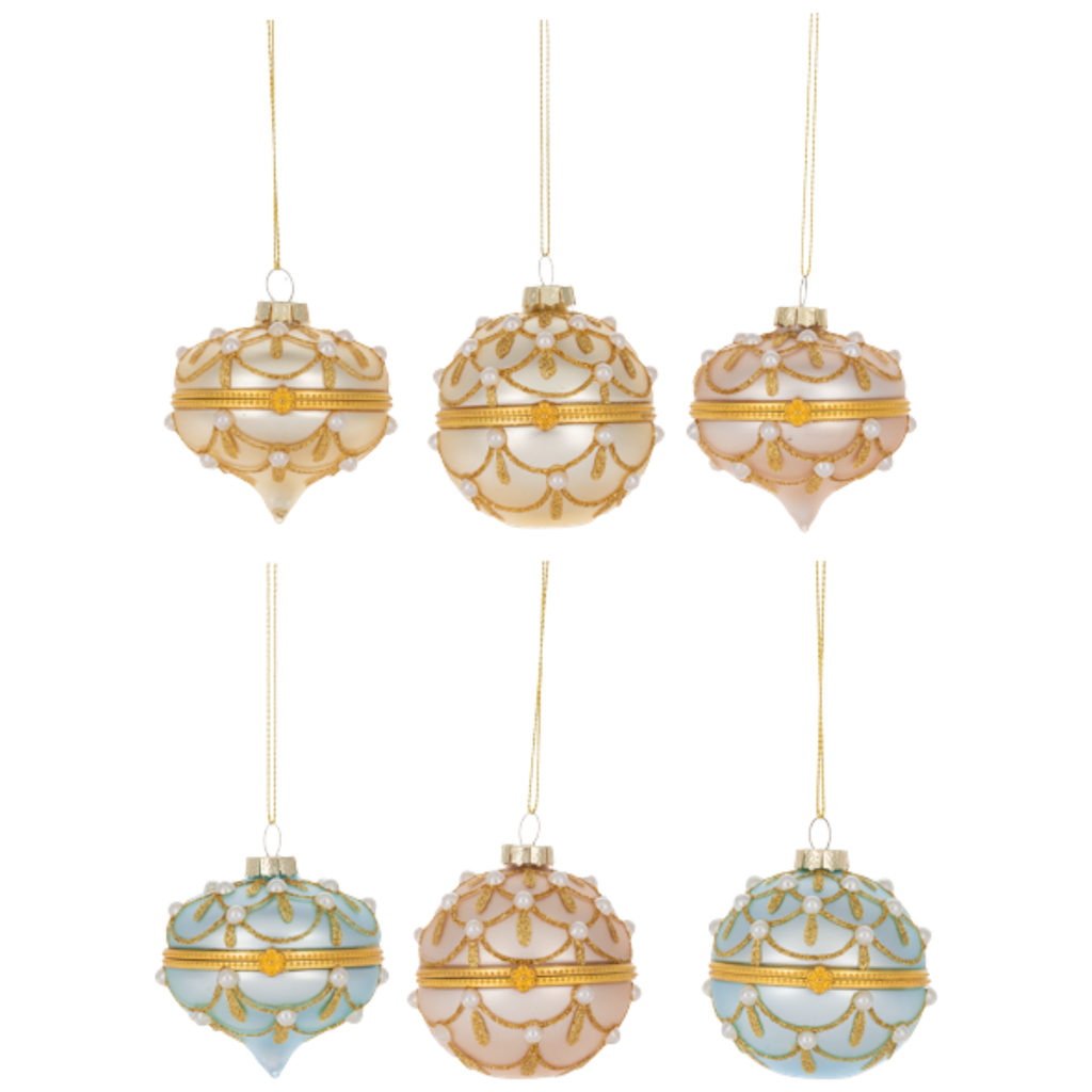 Jeweled Hinged Box Ornament -