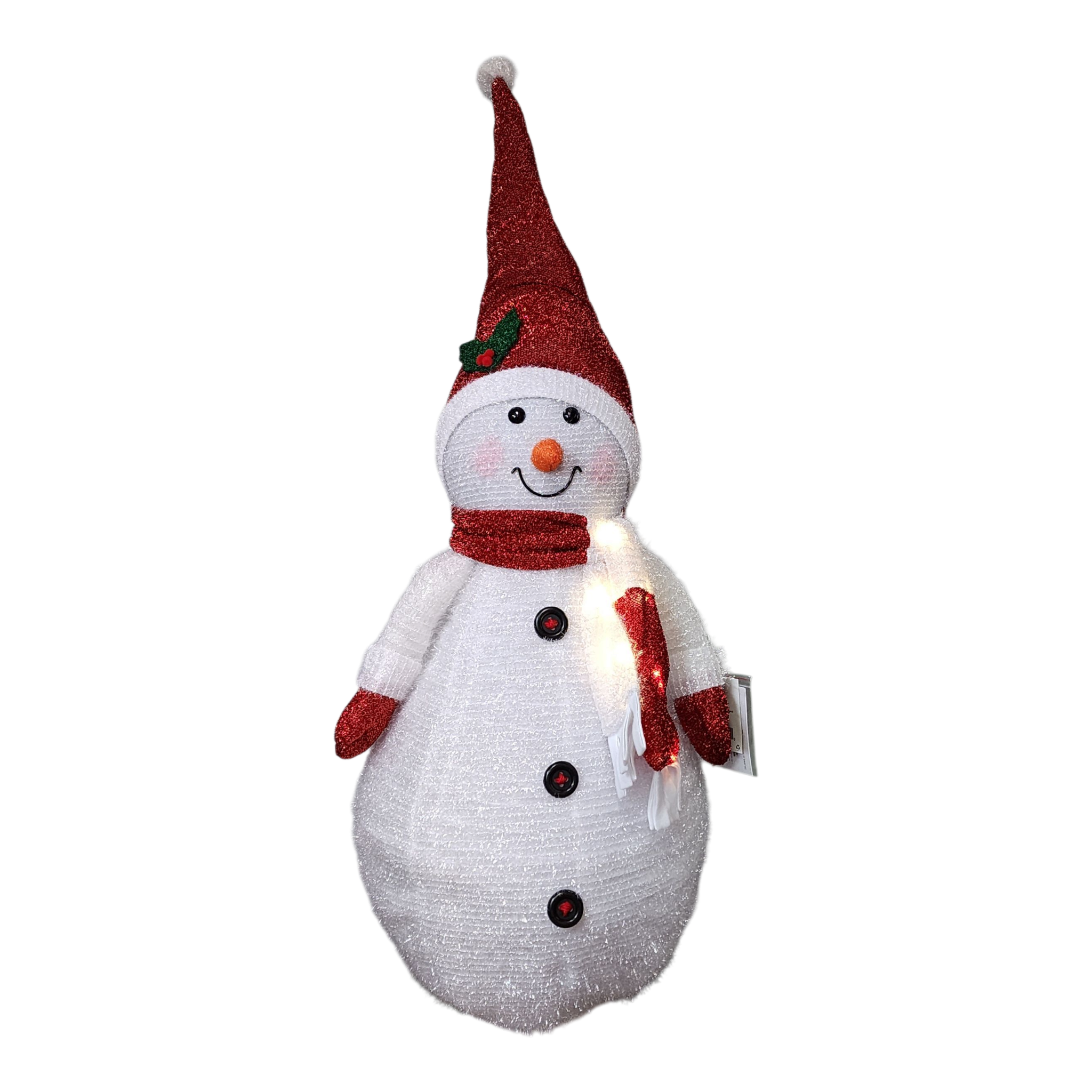 Lighted Sparkle Snowman - 44 Inches Tall