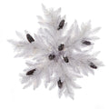 32" Battery-Operated Pre-Lit LED White Snowflake Wreath