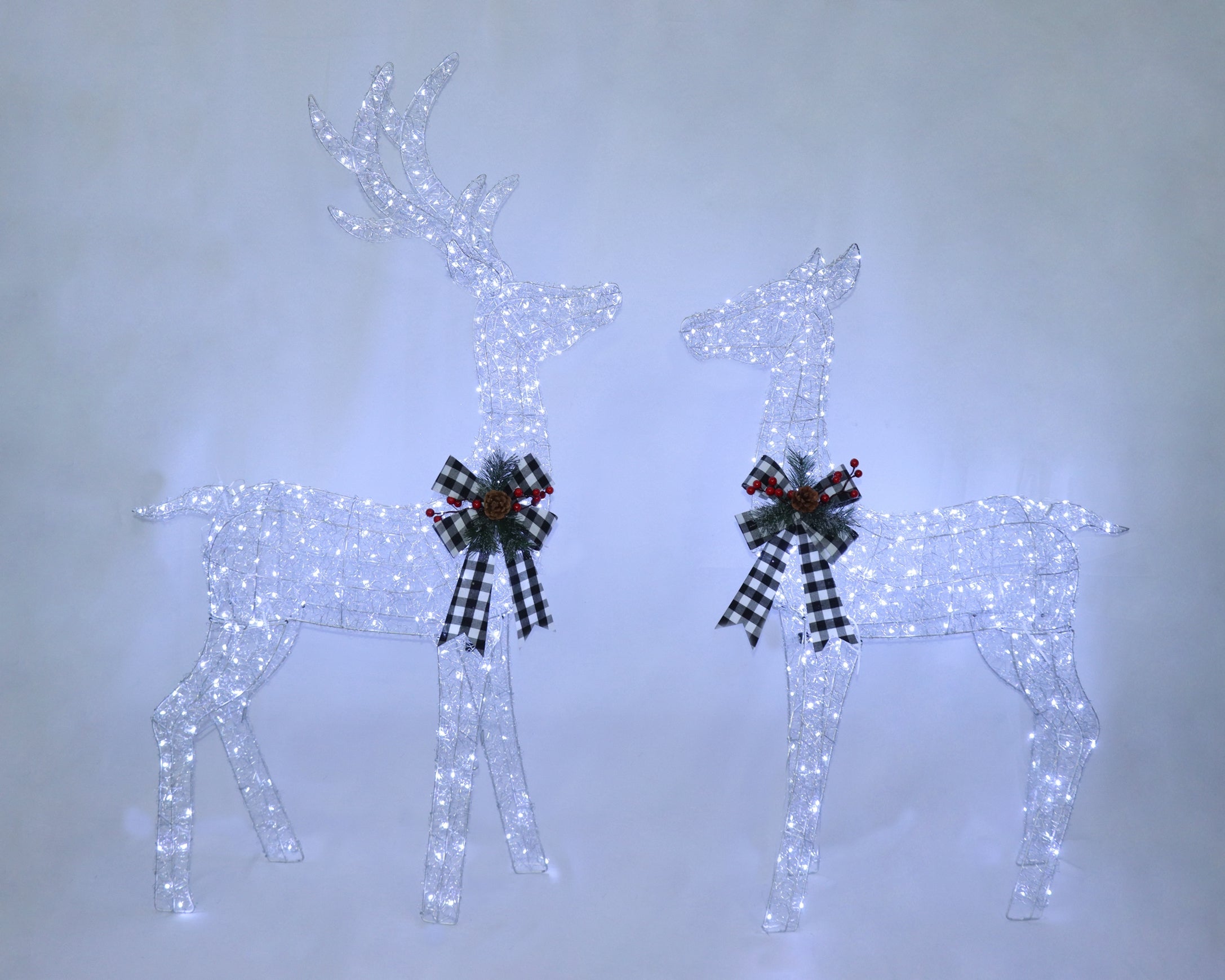 Lighted Reindeer Couple - 52 Inches tall