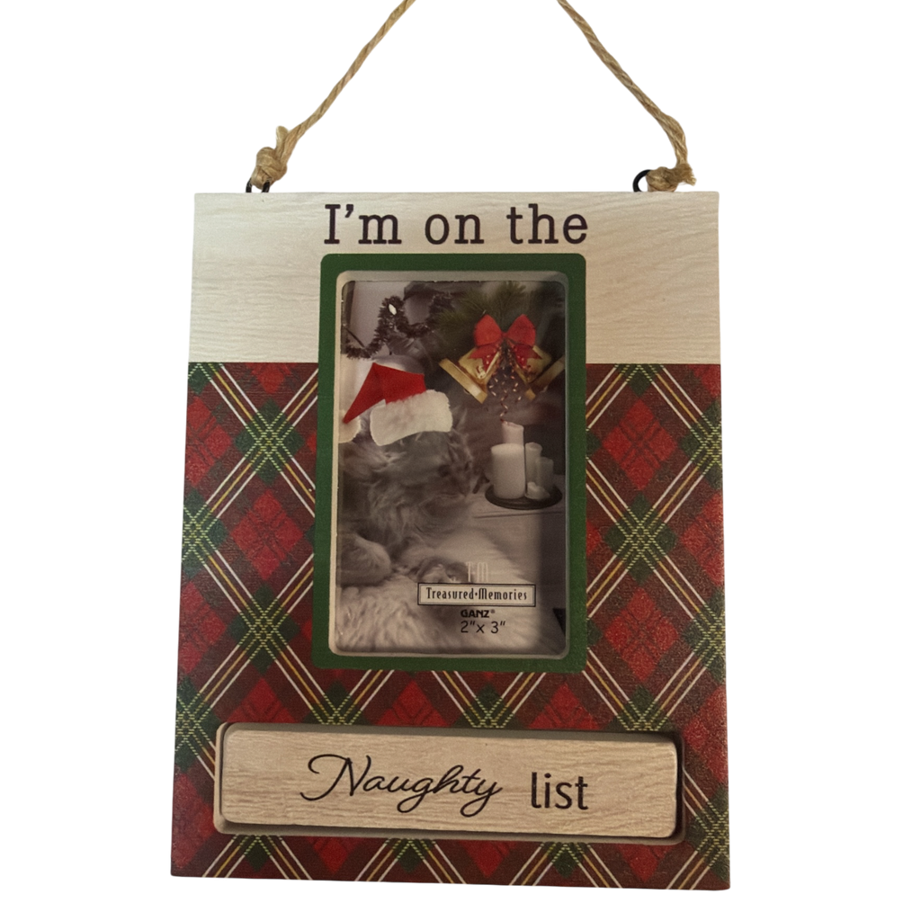 Pet Photo Frame Ornament - I'm on the Nice List